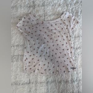 JUSTICE! White Floral Blouse Top